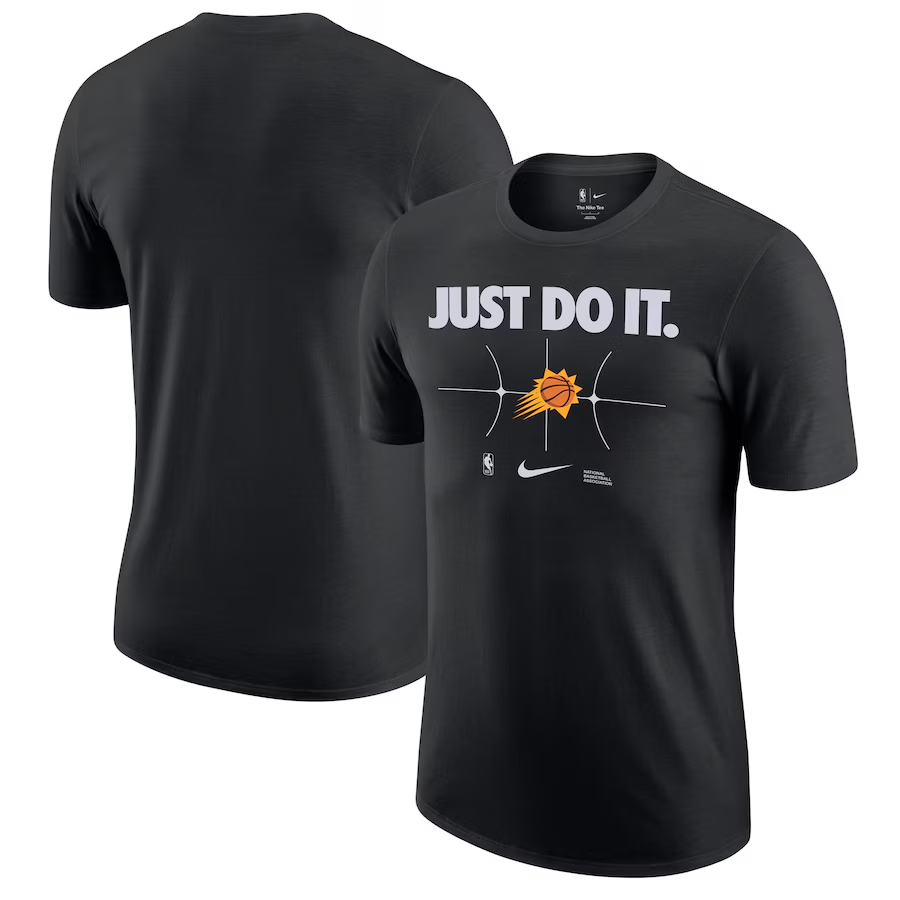Men 2024 NBA Phoenix Suns black Tshirts->nba t-shirts->Sports Accessory
